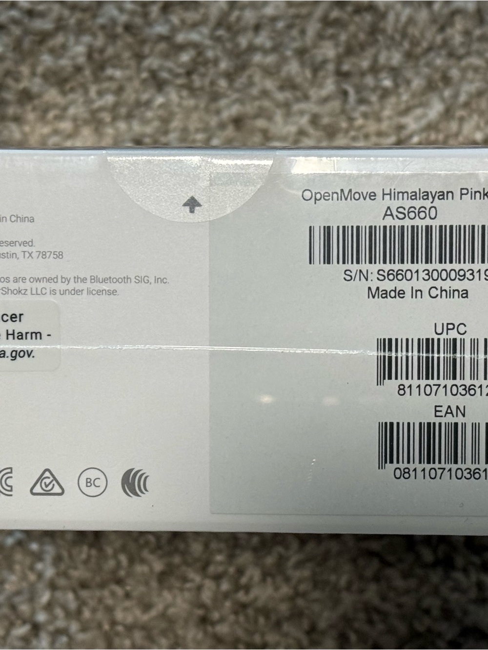 AfterShokz OpenMove Himalayan Pink Bone Conduction Headphones NIB Sealed - Picture 3 of 7